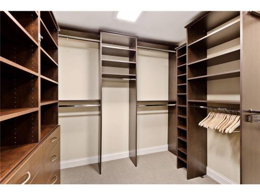 HUGE primary bedroom walk in closet space!