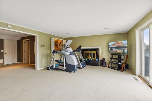 Fireplace and Wet bar in Lwr Lvl Family Room