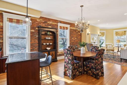 Breakfast bar and eat in kitchen creates many seating options.