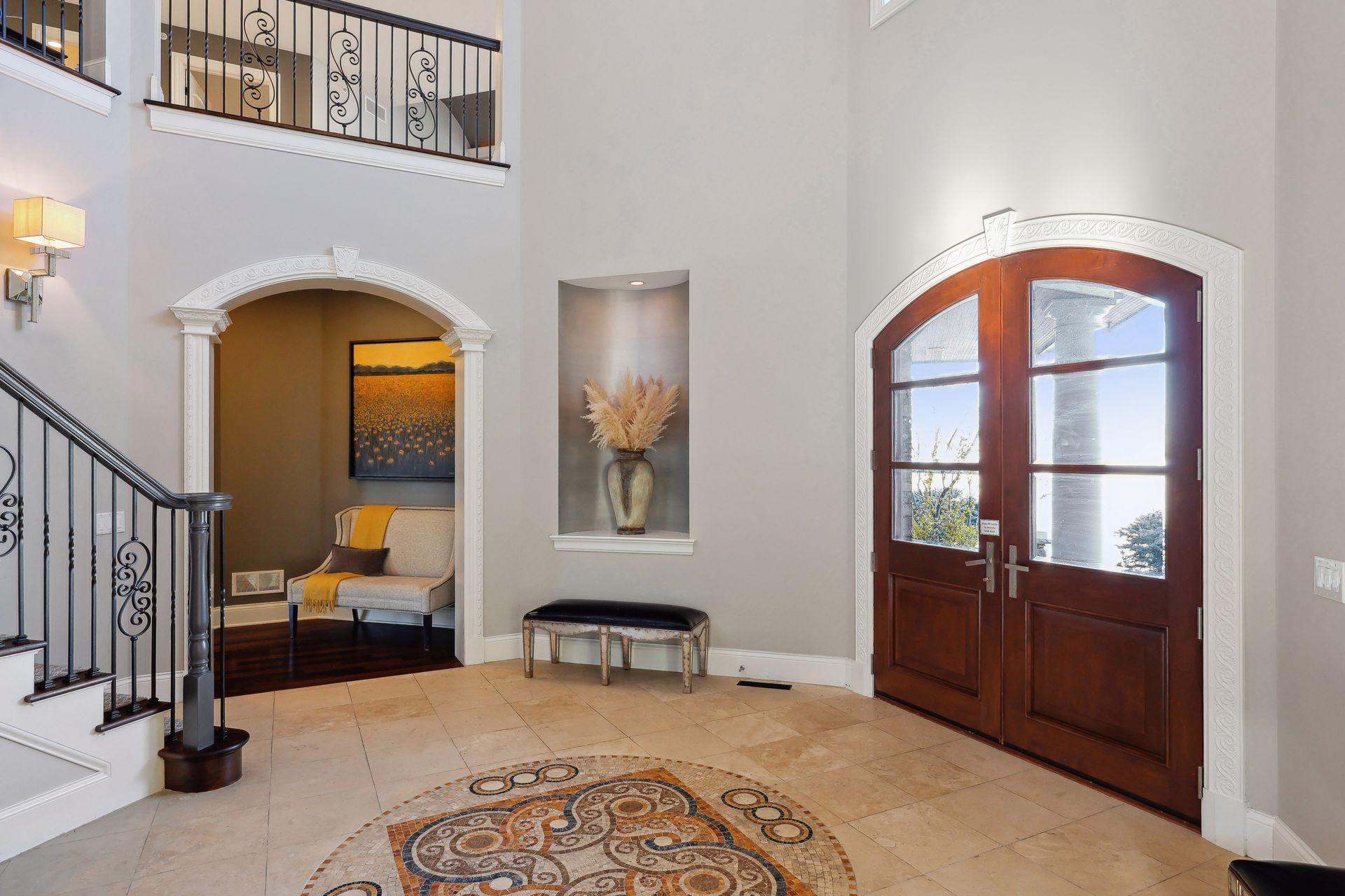 Beautifully designed tiled floor