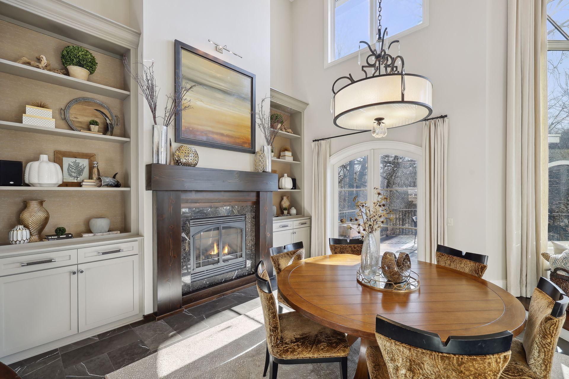 Plenty of built ins and shelving