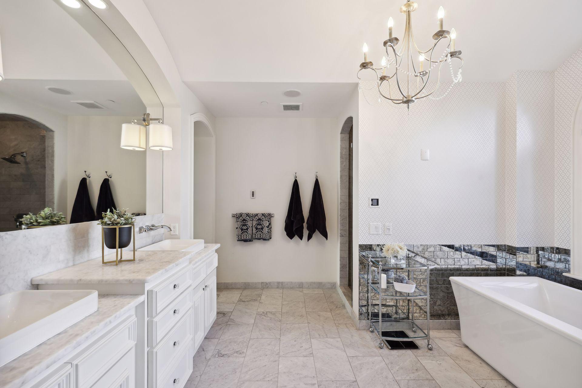 Primary bathroom with in floor heat