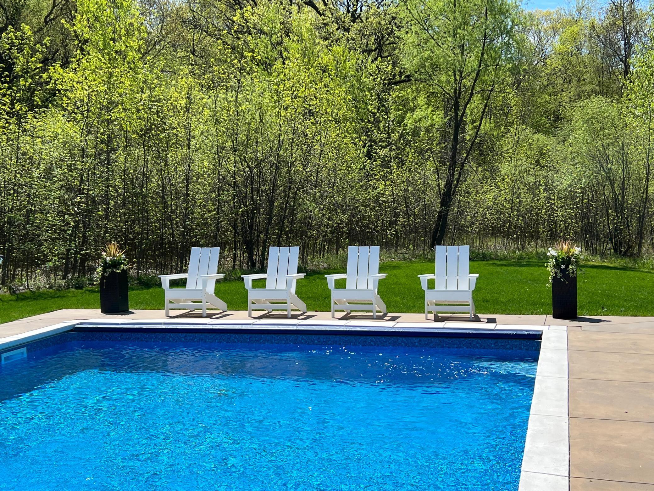 Salt water, heated pool