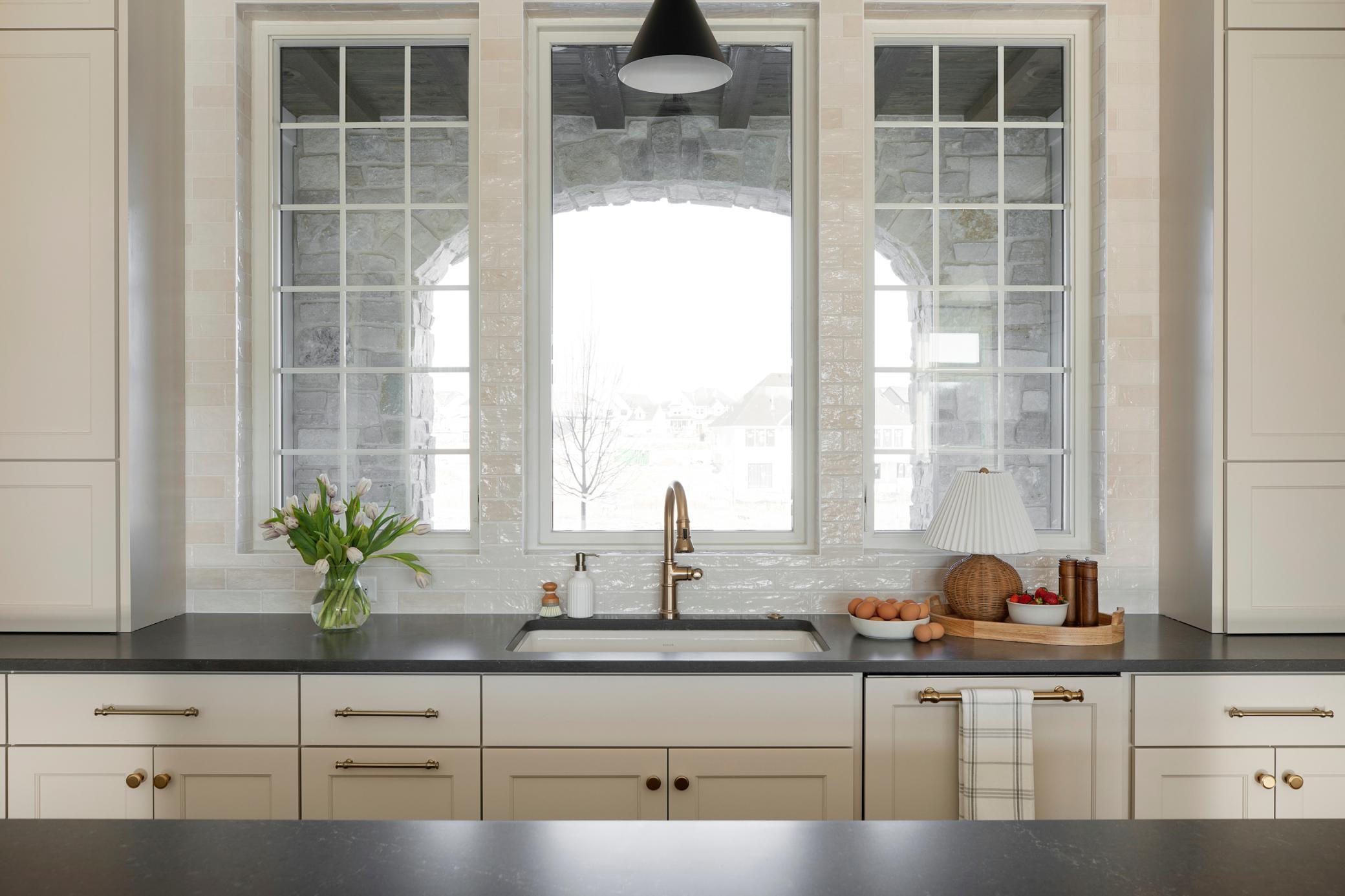 Amazing details such as tiled returns to the casement windows