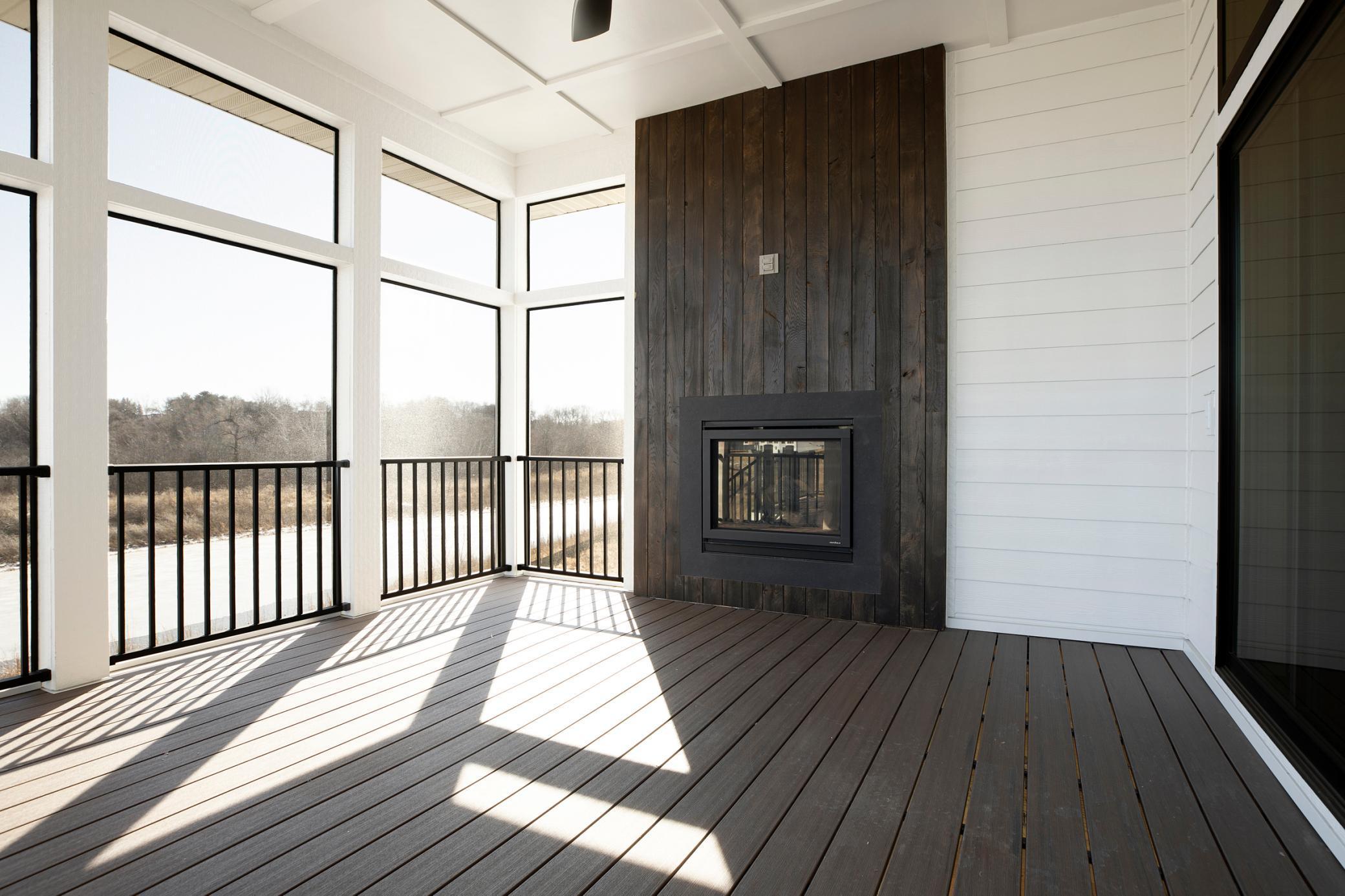 Screen Porch with Fireplace