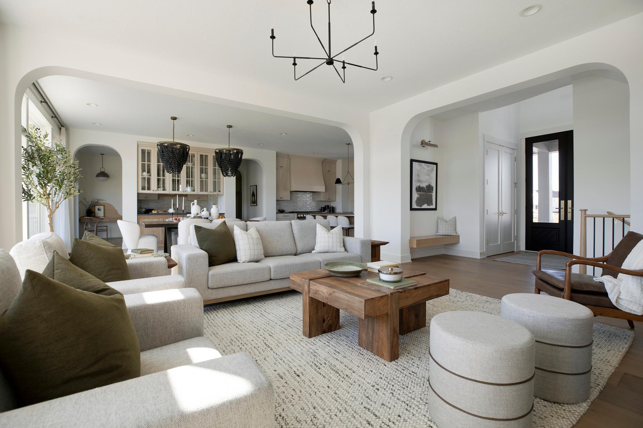 View from Great Room to Foyer and Dining Area