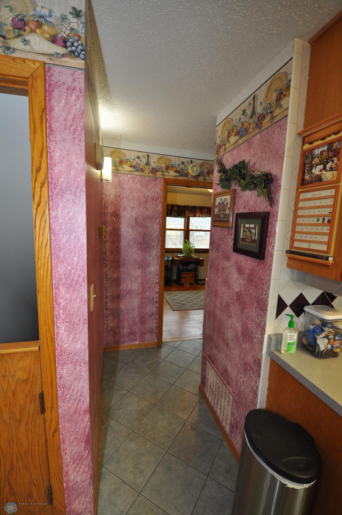 Kitchen looking toward office
