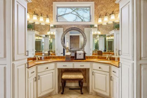 Dual vanity primary bathroom.