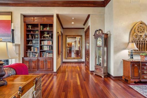 Brazilian cherry floors throughout the main level.