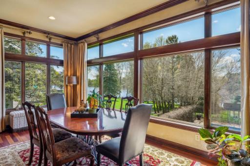 River views from the informal dining room off of the kitchen.