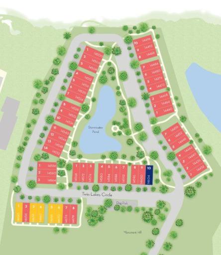 Community Map - yellow properties are available. Saving the best for last!!