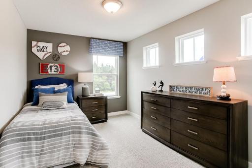 Photo for 1655 Oak Creek Drive, Chaska, MN 55318 - Listing #6501372 Secondary bedroom. *Photo used is of a former model as an example on how to furnish.