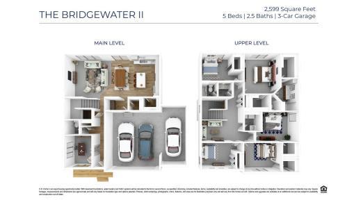 Photo for 1655 Oak Creek Drive, Chaska, MN 55318 - Listing #6501372 3D rendering of the Bridgewater interior layout.