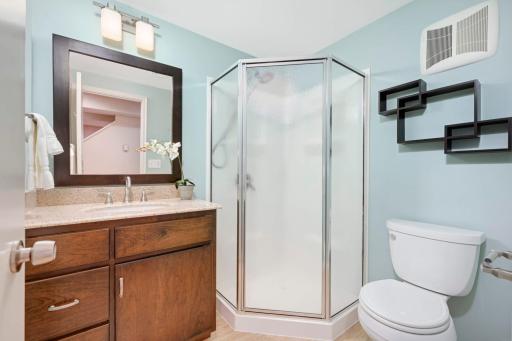 A nice 3/4 bath, finished storage ad large laundry room complete the LL.