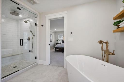 Step onto heated floors and enjoy this stunning ensuite.