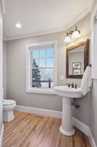 Every main level needs beautiful powder room with a view that could be a piece of art. The views are amazing!