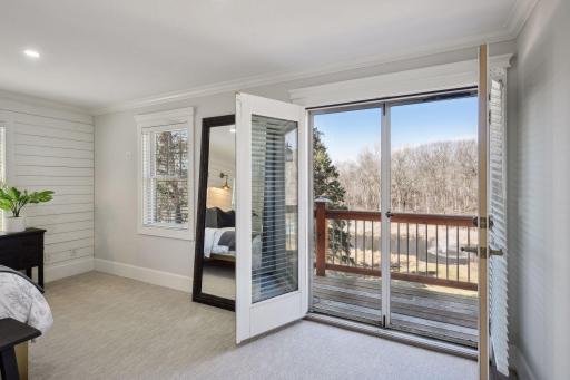 French doors open to your own private deck