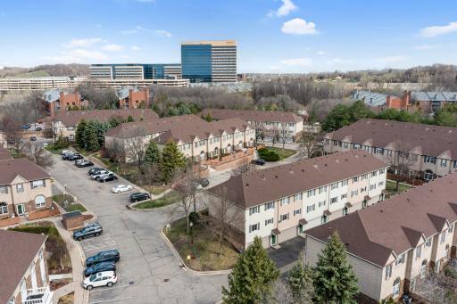 Regency Parc has 85 units and is in a fantastic, close-in location near 212 and Shady Oak Rd. The association maintains an outdoor pool, and residents have access to a private pond and walking path that edges complex.