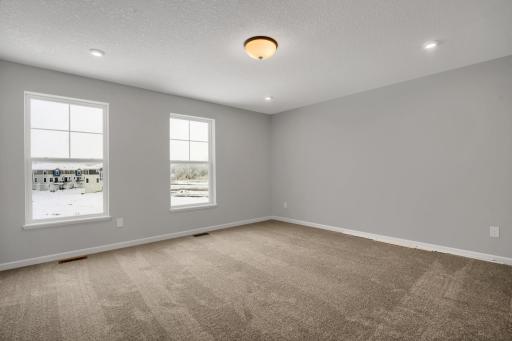 Owner's bedroom. Photo of same floorplan. Selections and finishes will vary.