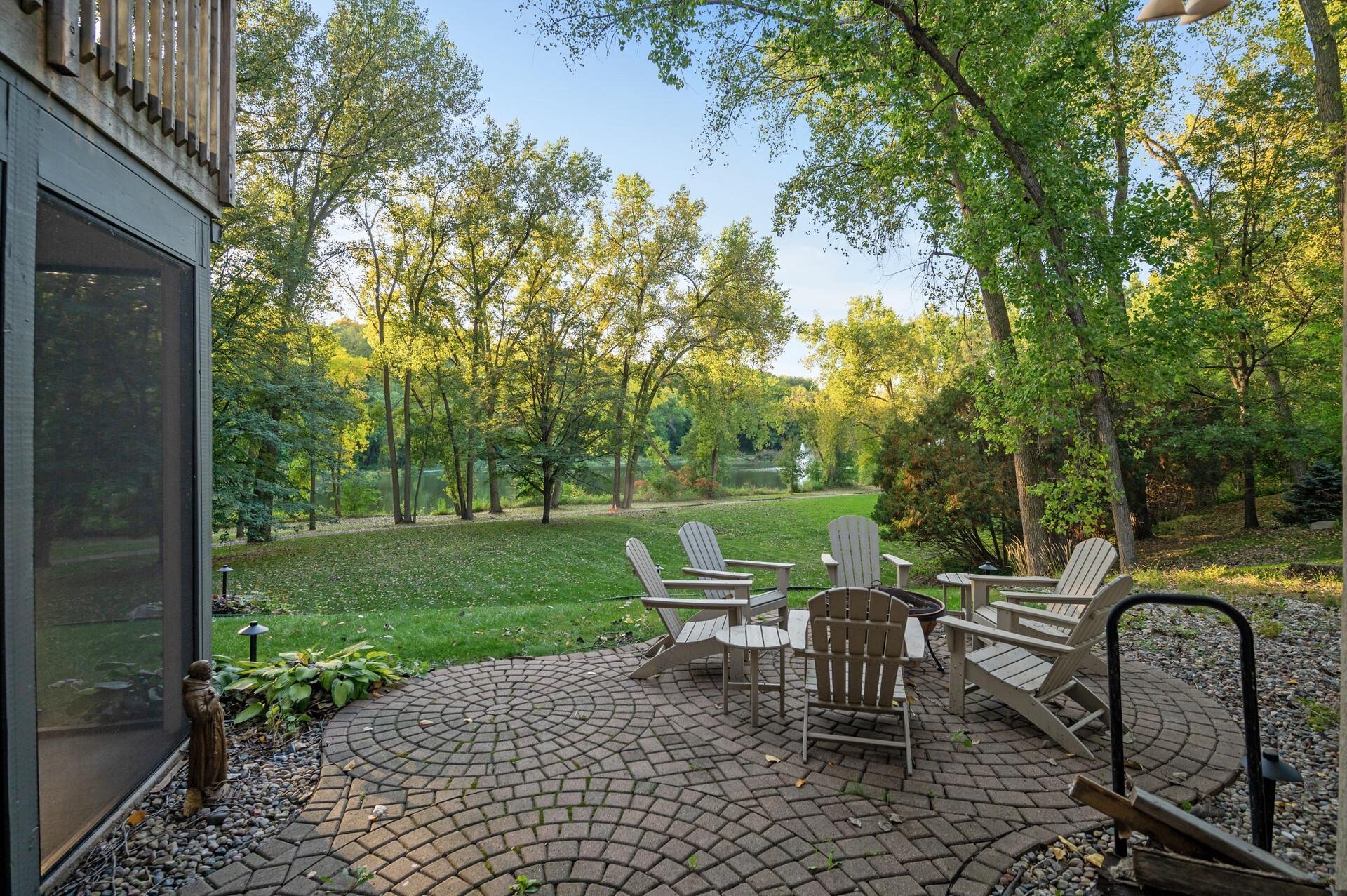 Views of the peaceful waterfall from the patio.