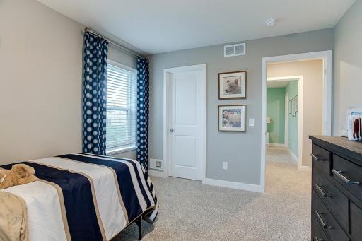 Very bright with a walk-in closet. Photos shown of same floorplan, see sales agent for details on color selections.