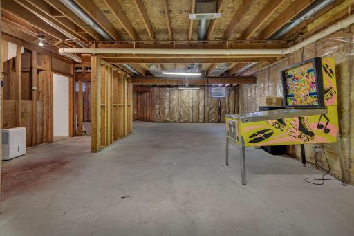 Imagine the possibilities in this lower level! Invision game room, rec space, home gym ~ make this space your own!