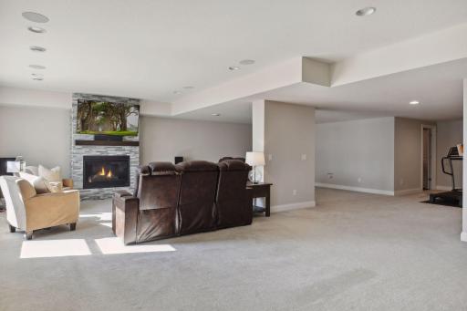 Walk out lower level provides so much space including a gas fireplace.