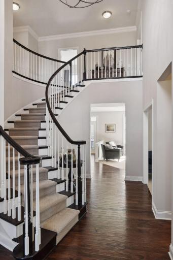 First impressions are created here as this captivating stairway graces the entry.
