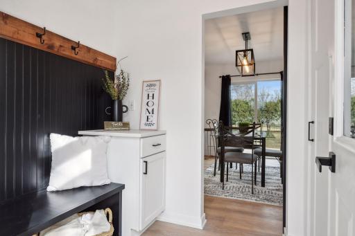 A great addition to any home - bench and drop zone for coming home to unwind and relax