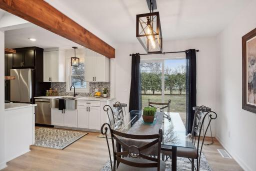 Convenient access to the backyard and deck
