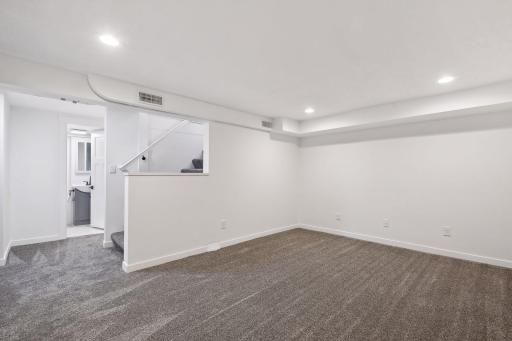 New carpet throughout the basement