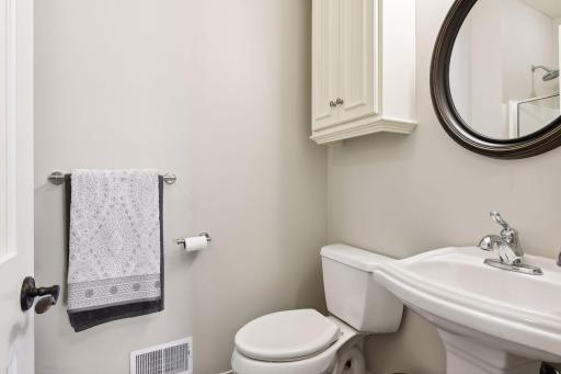 3/4 bath on upper level just outside the 5th bedroom.