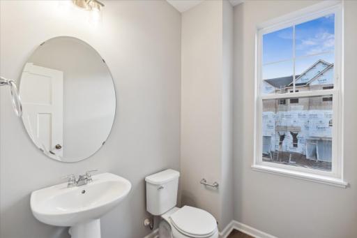 Powder room. Similar floorplan but different finishes.