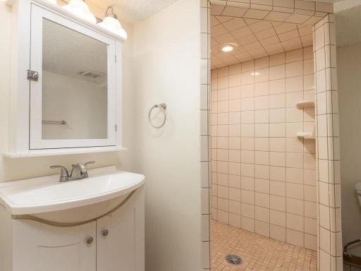 The lower level also offers a convenient 3/4 bath!