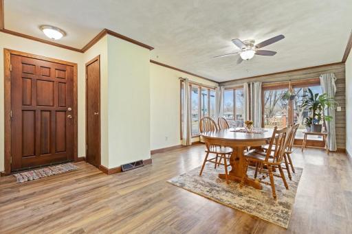 Upon entering from the front door you're greeted by an inviting dining room