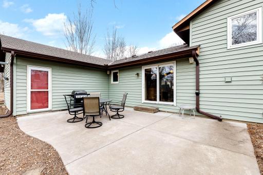 Large patio is great for barbequing, entertaining, or just to enjoy with plenty of privacy!