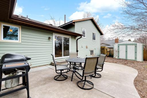 Large patio, storage shed, and fenced in backyard to enjoy!