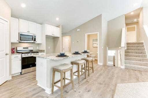 The Cameron has a nice natural flow of light in this well-designed floor plan. Photos of model. Colors and options may vary.