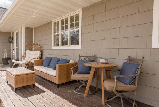 Sit for a spell on the porch during nice weather days and enjoy a cup of coffee or evening meals.