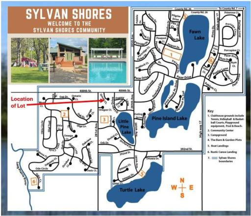 Location of the lot within the Sylvan Shores community.