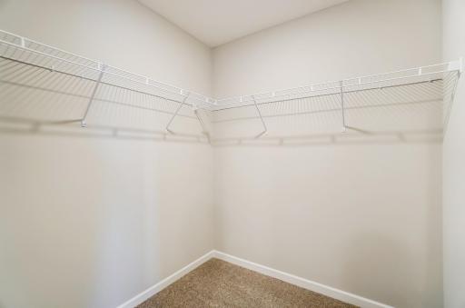 Large walk-in closet makes sure there is plenty of room for all your belongings. *Photos are of model home. Actual finishes may vary.