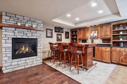 Relax by the fire or pull up a chair at the amazing wet bar!