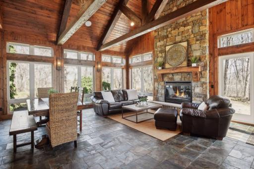 Wow! The hearth room is amazing with in-floor heat and plenty of entertaining area