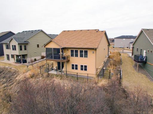 Sweeping views of the natural space behind this home.