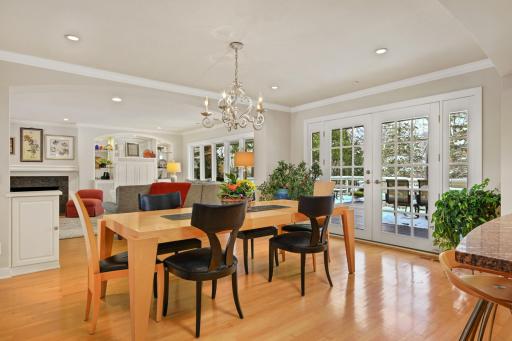 Patio doors lead to your large backyard deck.