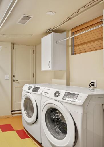 Laundry in lower level also has a garage access door for convenience or to use the lower level as a Nanny's suite or for a home Nurse.