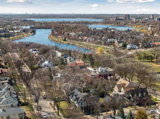 A short walk to Lake of the Isles and Kenwood Park's tennis courts, sledding hills, playground, and sports fields.