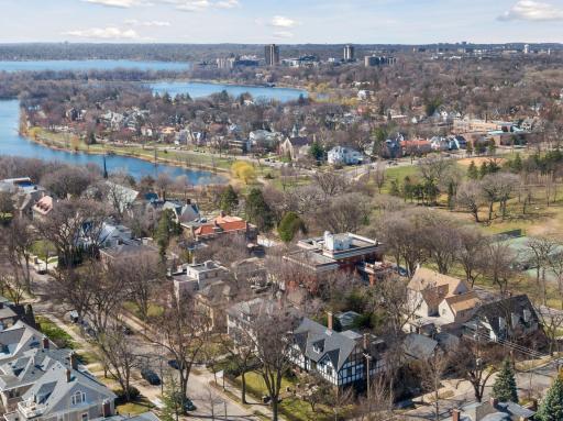 Picturesque Lowry Hill and Lake of the Isles.