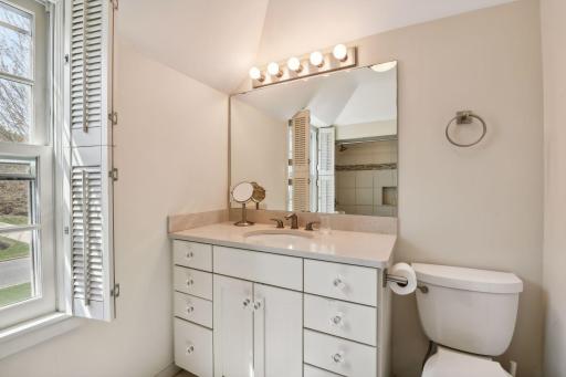 Vanity has more drawer space with higher sink top.