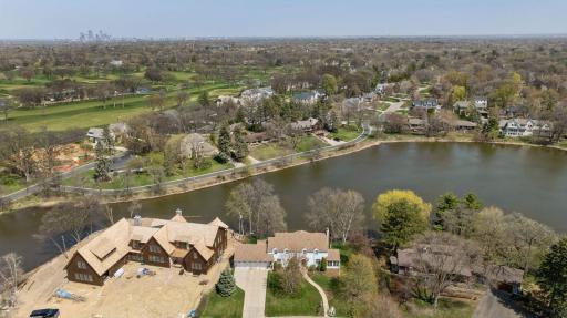 Edina Country Club golf course and Minneapolis skyline...